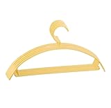 SHCHNA Perchas gruesas para adultos, perchas multifuncionales para pantalones, camisola, ropa interior, armarios, percheros (amarillo, 20 unidades)