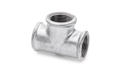 POLBERIS Tee parábola de 2 pulgadas oc. para calefacción central, tee galvanizado de hierro fundido, zinc C.O.
