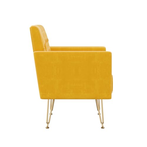 Sillón Tufted Moderno Amarillo miniatura 7