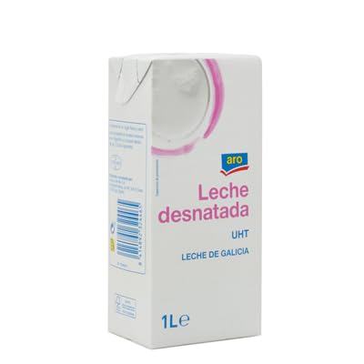 ARO Leche Desnatada, Entera y Semidesnatada - UHT 1L (Pack de 6) | Leche de Galicia | Calidad y Sabor Natural (1 CAJA 6 Litros, Leche Desnatada ARO)