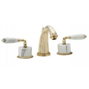 Phylrich K338B 025 - Valencia Lavatory Faucet White Marble Lever Handles