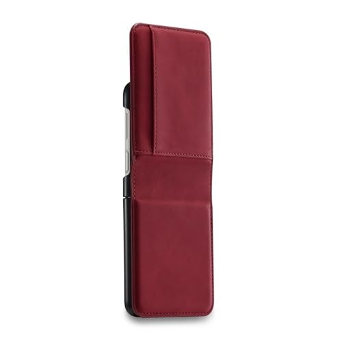 Étui pour Samsung Galaxy Z Flip 6 avec porte-cartes et rabat de protection