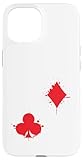 Installation facile Couleur des Cartes Croix Pique Cœur Carreaux Rencontre Jeu de Cartes Cadeau Coque pour iPhone 15