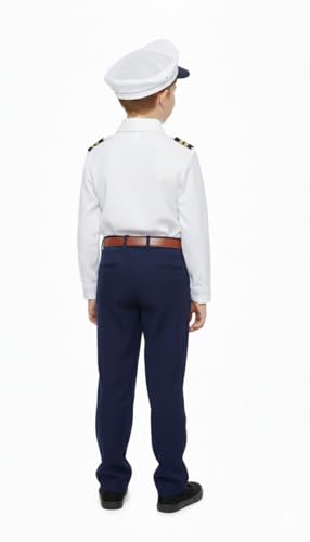 Image of Community Helper Uniform Costume for Kids | Role Play pilot, Traffic police, Navy Fancy Dress for School Functions & Theme Parties