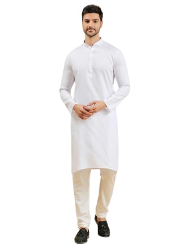 Image of Rajubhai Hargovindas Men Pure Cotton Solid Long Kurta