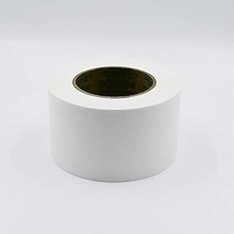 Mr. Shrinkwrap Shrink Wrap Film UV Preservation Tape, White Polyethylene with Synthetic Rubber Clear Adhesive Backing, Roll of 3” Wide x 108’ Length, White Cover