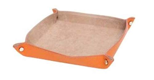 Plateau à langer en cuir orange lavable pour éviter les taches