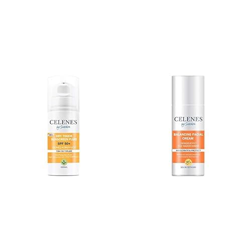 Celenes Herbal Dry Touch Yüksek Korumalı Fluid 50 Spf Güneş Koruyucu Yüz Ve Dekolte BölgesixCelenes Sea Buckthorn Dengeleyici Yüz Bakım Kremi Yağlı/Karma Ciltler (50 ml)