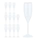 Relaxdays Sektgläser Kunststoff 12er Set, bruchfest, BPA-frei, Mehrweg Champagnergläser, Hochzeit, Camping, 150 ml, weiß