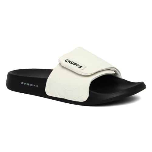 Image of CHUPPS Flow Men's Orthopedic Adjustable Sliders | Lightweight Cushioned Slides | Soft EVA Footbed | Anti-Slip Comfortable Slip-On Slippers for Indoor & Outdoor Use