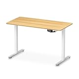 FLEXISPOT 手動式 昇降デスク 高さ調節 メーカー5年保証 スタンディングデスク PCパソコンデスク オフィステーブル H1 セット（脚ホワイト＋天板メイプル）