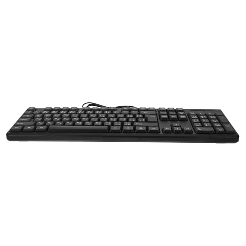 Clavier arabe filaire USB avec pavé numérique noir pour ordinateur portable et PC de bureau