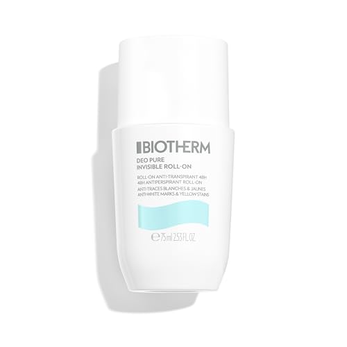 Biotherm Deo Pure Invisible 48h Deo Roll-On, Antitranspirant für Damen schützt 48 Stunden wirksam vor Schweißgeruch, Deo-Stick für empfindliche Haut und alle Hauttypen, 75 ml