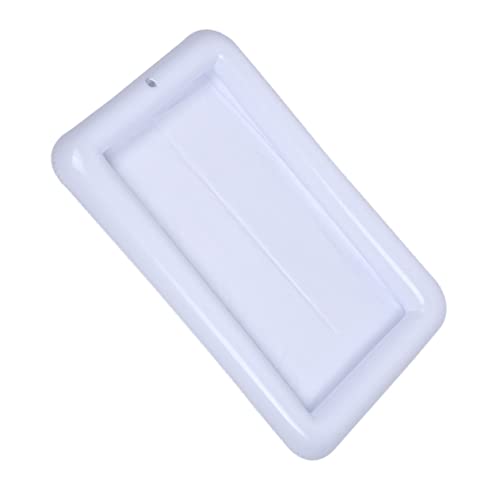FELTECHELECTR 1pc Ice Bar Salad Plate Ice Cube Trays Food Tray Buffet Cooler Table Inflatable Ice Buffet Inflatable Food Bar Pvc Serving Tray Pool Fruit Service Bar Pool Cooler White