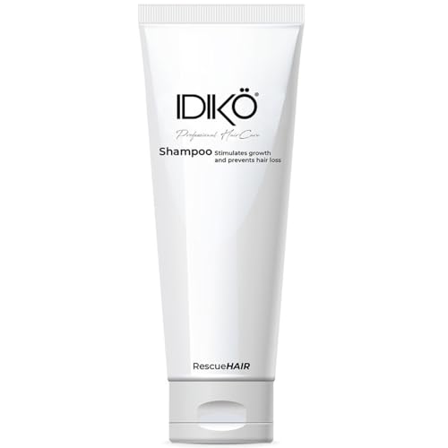IDIKÖ Champú Anticaída Hombre y Mujer 250ml, Estimula el Crecimiento del Cabello, Shampoo Anticaída para el Pelo, Normaliza el Ciclo de Crecimiento Capilar, Champú Profesional de Peluquería