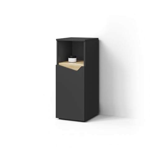 Livinity Midischrank Timavo, Anthrazit, 30 x 74.5 cm mit Tür und...