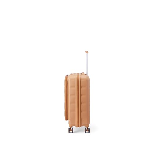 Image of American Tourister Bitbloc | Cabin Trolley Bag (55.5 cm) | 34 Ltrs | 360 8 Wheel Spinner | Hard Case | Recessed TSA Lock | 3 Years Global Warranty | Summer Sand