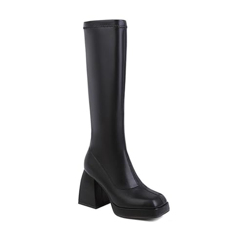Bottes de mode pour femmes idéales pour sortir en ville avec talons de 9cm