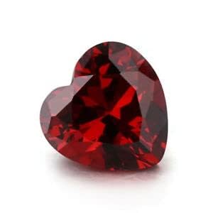 Zircon rouge de 7,25 Ratti en forme de cœur le cadeau de joaillerie parfait pour elle et lui