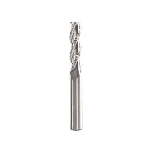 1PC Solid Carbide Roughing End Mill HRC60 3F 4F CNC Milling Cutter Bits Metal Roughing Machining Aluminum Copper Plastic Router Bit(Steel,5X50)