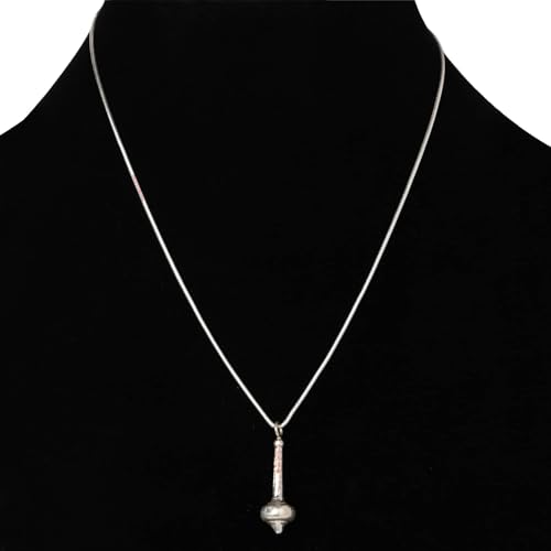 Image of DHRUVS COLLECTION Exclusive 925 Pure Silver Hanuman Gadha Pendant With Chain for Unisex (Weight - 5 Grams)