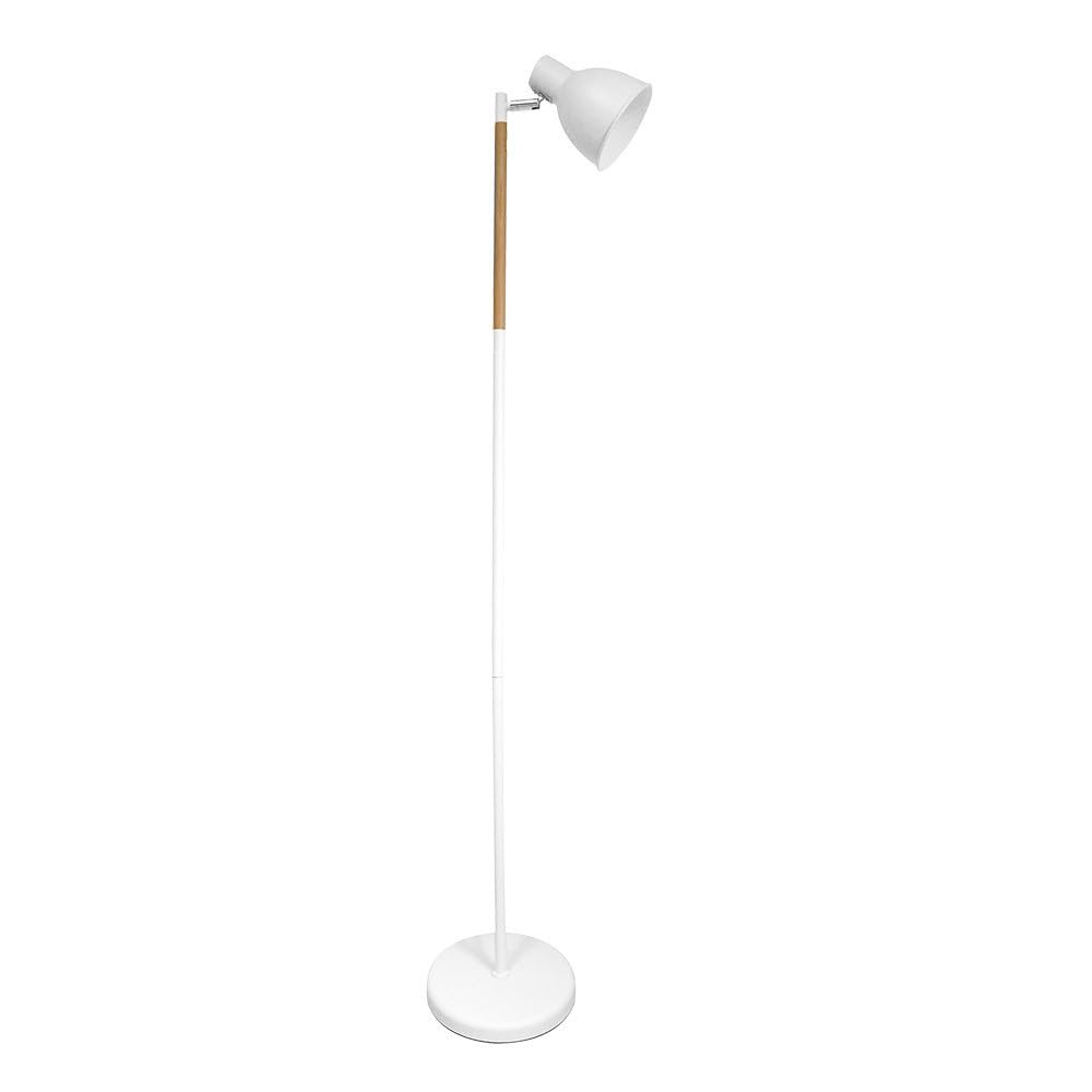 FABRILAMP Afocar pied de salon 1xe27 blanc/hêtre réglable 140x25x25 Cm