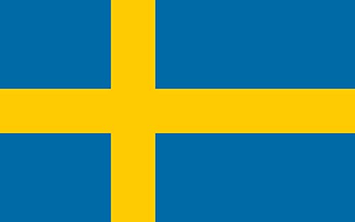 Drapeau paysage Sweden 16x10 cm pour décoration de bureau scandinave