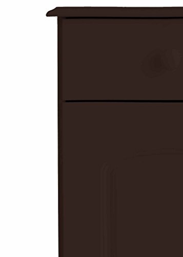 Image of APRODZ Solid Wood Sideboard Cabinet for Living Room | Wooden Storage Cabinet with 3 Drawers Doors | Kitchen Crockery Cabinet | Drawer Cabinet for Dining Room Bedroom | 161x35x79 cm,Eastern Brown Stone