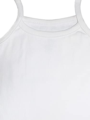 Image of KiddoPanti Girls Solid Tank Top Pack of 3 White Color Slips | Inners for Girl|Spaghetti top