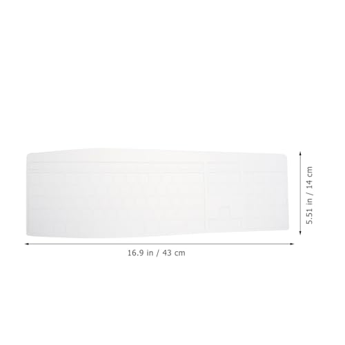 Funda de teclado de silicona transparente que reduce ruido y protege 2