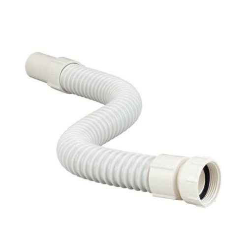 Image of ZAP PVC Kitchen Sink Waste Pipe | Heavy-Duty Stainless Steel Waste Pipe for Kitchen Sink | Suitable for Deluxe Double Bowl Sinks | Durable & Rust-Resistant | Matte Chrome Finish