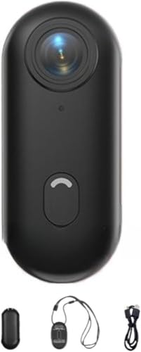 Cestmagu TREKLON 4S Body Camera Thumb Action Camera 1080P Ultra HD Compact Portable Vlogging for Work Cycling Travel Pet Walking (Black No SD Card)