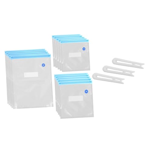 DECHOUS 1set Reusable Vacuum Sealer Bags for Food Preservation Cooking Storage with Clips Material Extends Freshness Longer