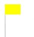 Swanson FYG21100 2-Inch by 3-Inch Marking Flags with 21-Inch Wire Staffs, Yellow Glo 100 Pack