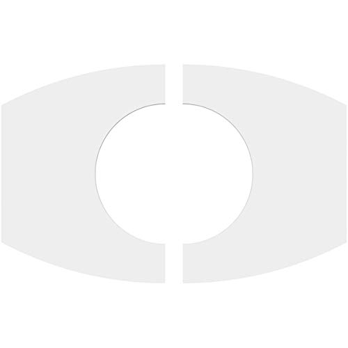 Image of Ekena Millwork CMP14X9KY2-06000 Kailey Architectural Grade PVC Contemporary, Two Piece Urethane Ceiling Medallions 14 inchW x 9 3 /8 inchH x 6 inchID x 7 1 /2 inchC x 1 inchP
