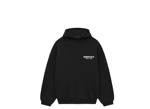 Villeion Styles Essentials - Oversized Hoodie Collection (US, Alpha, Large, Regular, Regular, Black SS24)