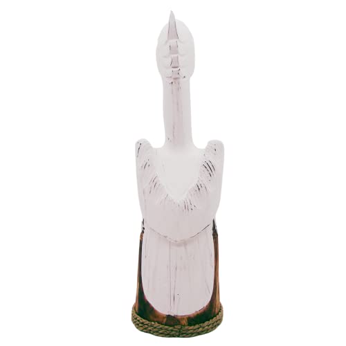 Figura decorativa Pelícano sentado madera 20 pulgadas miniatura 4