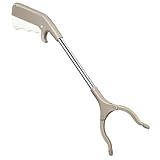 TOPPERFUN Müllzange aus Edelstahl Greifhilfe Müllgreifer mit Ergonomischem Design Langlebig Korrosionsbeständig für Abfallsammlung ohne Bücken für Senioren und Außenbereiche