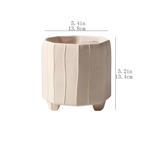 Pot de fleurs à jambes courtes en céramique pour gain de place - 3