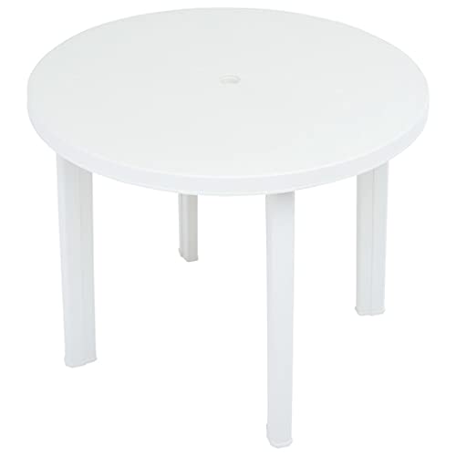 Table de jardin blanc 89 cm plastique : la solution pour petits espaces