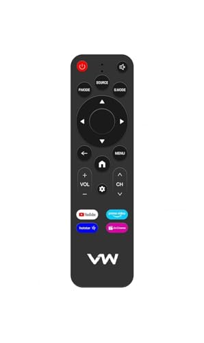 Image of BLACKSHEEP Remote Control Compatible with VW Android 4K Smart Led TV VW32C3 VW40C3 VW43C3 Series Without Bluetooth Voice Command (Match Old Remote Exactly, Contact Customer Care for Order)
