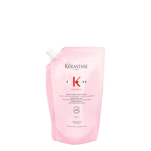 Kérastase | Genesis, Champú Fortificante Anti-Caída, Con Textura En Gel, Para Pelo Fino o Frágil, Bain Hydra-Fortifiant, Recarga 500 ml
