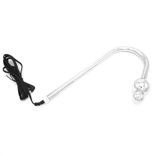 NAIXBTY SM Elektro Schock Edelstahl Analhaken mit Ball Elektrostimulation Bondage Analplug Anal Hook Analspielzeug Anal Plug BDSM Extrem Buttplug Anus Masturbator E-stim Sexspielzeug für Männer Frauen