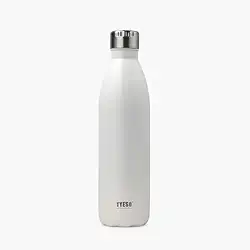 TYESO - Copo Térmico 1000ml Inox Garrafa em Forma de Cola - Um Garrafa Térmica Desportivo Adequado para Casa e para Viagens.(Branco)