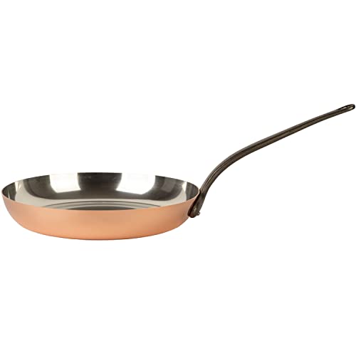 Cuisine Romefort | Kupferpfanne verzinnt mit Gusseisengriff Ø 32 cm | traditionelle Bratpfanne aus massivem Kupfer mit Zinnbeschichtung | Pfanne aus Frankreich (32 cm) Cover