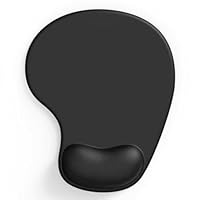 Mouse Pad Ergonômico com Apoio de Punho em Gel, Reduz a Tensão na Mão, Antiderrapante, Minimalista, Escritório, Gamer, Trabalho, Linha Super Premium (Preto)