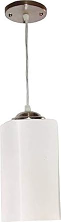 JINPINGHP Glass Ceiling Hanging Light (White, Without Bulb)