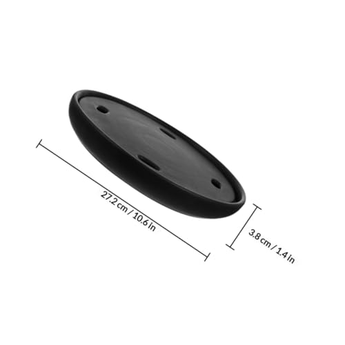 Plato moderno para sushi de melamina negro de 27.2 cm miniatura 2