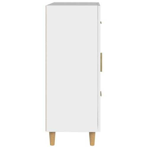 Aparador blanco moderno de madera para eliminar el desorden visual en salones pequeños 8
