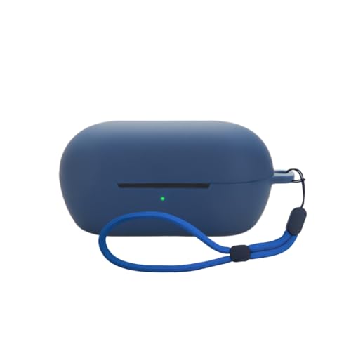Image of WELCROS Soft Silicone Case Cover for Sony WF-C710N | C710NSA with Lanyard (Blue)